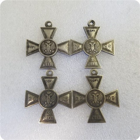 Réplica de medallas chapadas en plata, copia de insignia, tipo #2, 1,2,3,4 ► Foto 1/6