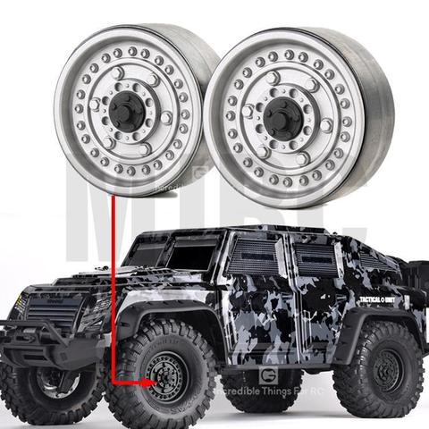 2 uds 1,9 pulgadas de alta calidad 6061 de aleación de llanta de la rueda de 1/10 coche trepador de control remoto TRX4 Bronco RC4WD D90 Axial Scx10 90046 G500 JEEP MST ► Foto 1/4