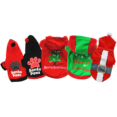 Ropa de Feliz Navidad para perros, abrigo, chaqueta, Sudadera con capucha para perro, cachorro, gato, ropa para perros pequeños, trajes para mascotas, Año Nuevo ► Foto 1/6