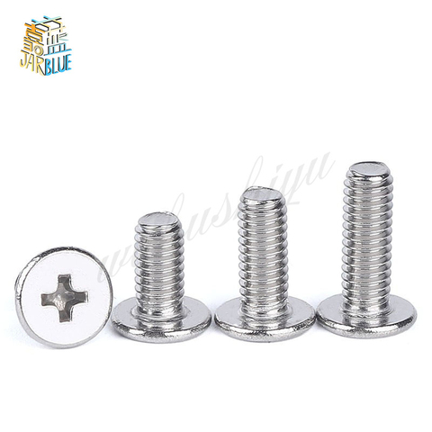 100 piezas M2 * 3/4/8 M2.5 * 3/5/8/4/3,5mm pequeños tornillos de cabeza plana para ordenador portátil ranura de cruciforme tornillo empotrado cruzado ► Foto 1/4