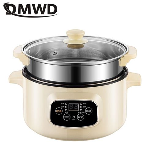 DMWD Mini eléctrico Multicooker desayuno fabricante de fideos Pasta cocina olla caliente sopa crema de avena olla de cocina para 1-3 personas, 220V ► Foto 1/4