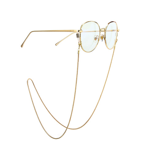 Cadena de serpiente Simple de alta calidad para hombres y mujeres, cadena de gafas de sol de Color dorado y plateado, soportes de gafas, correas de cordón ► Foto 1/6