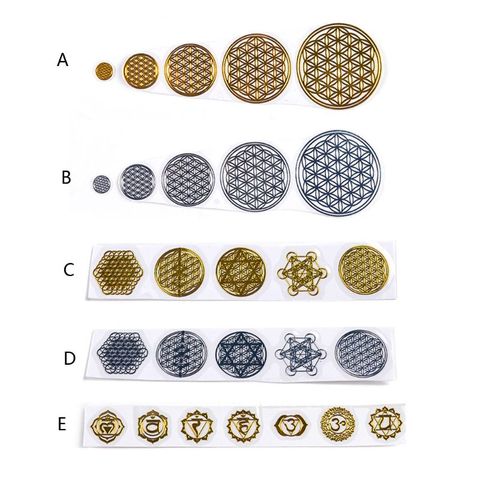 Pegatinas geométricas de orgonita de 7 Chakras, torre de energía de cobre, Material de resina epoxi para fabricación de joyas ► Foto 1/6
