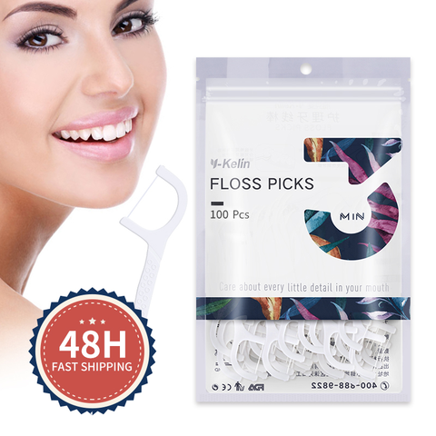 2022 nueva llegada Y-Kelin Dental hilo Dental púas 50 piezas Dental Flosser familia pack portátil palillo HMP fibra interdentales ► Foto 1/5