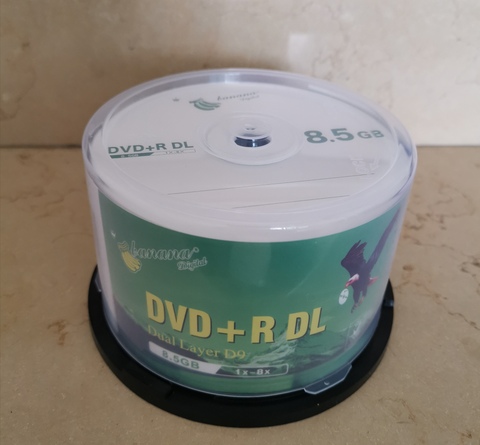 Venta al por mayor de DVD + R 8,5 GB de doble capa D9 8X 240min 50 unids/lote envío gratis ► Foto 1/2