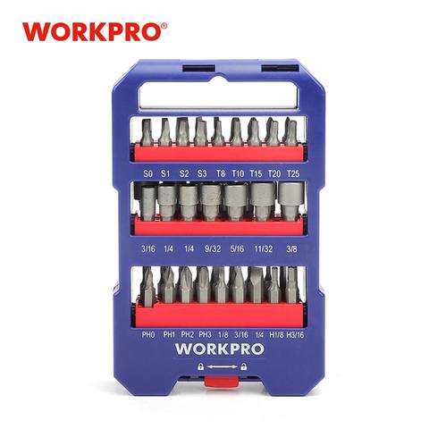 WORKPRO-Juego de puntas de destornillador, conjunto de brocas múltiples de 51 piezas, tipo Phillips, ranurado, Torx, hexagonales y de tuercas ► Foto 1/6