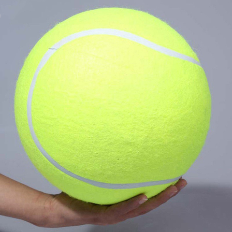 Pelota de tenis para perros de 24 cm, pelota de tenis gigante para mascotas, pelota de tenis para perros, juguete para masticar, Mega Jumbo para niños, juguetes para cachorros ► Foto 1/6