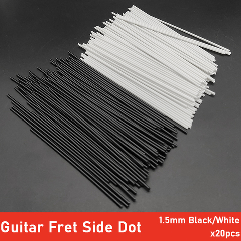 20 piezas de posición para guitarra, marcadores de puntos laterales, diapasón de guitarra, color negro/blanco, 1,5mm ► Foto 1/6