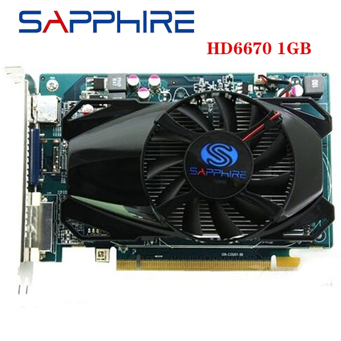 SAPPHIRE-tarjeta de vídeo Radeon HD 6670 GDDR3 para ordenador, tarjeta gráfica de 128 bits, HDMI, VGA, 1GB, para AMD, GPU ► Foto 1/6