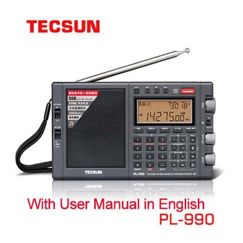 Tecsun-Radio portátil PL-990 FM, receptor de banda lateral individual, reproductor de música, Manual de usuario en inglés ► Foto 1/4