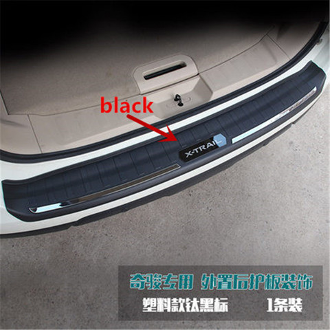 Estilo de coche parachoques trasero de acero inoxidable Protector de alféizar de ancho tronco embellecedor de placa para Nissan X-Trail X rastro T32 2014 de 2015 a 2016 ► Foto 1/5