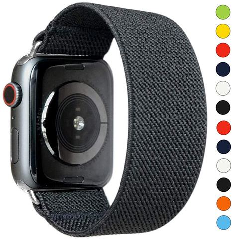 Scrunchie correa para Apple watch 5 banda 44mm 40mm iWatch banda 38mm 42mm mujeres pulsera de reloj de Apple watch 3 2 4 42 38 40 44mm ► Foto 1/6