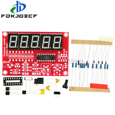 Probador de frecuencia de oscilador de cristal LED Digital, Kit de bricolaje de 5 dígitos, módulo medidor de frecuencia Digital de alta precisión, 1Hz-50MHz ► Foto 1/2