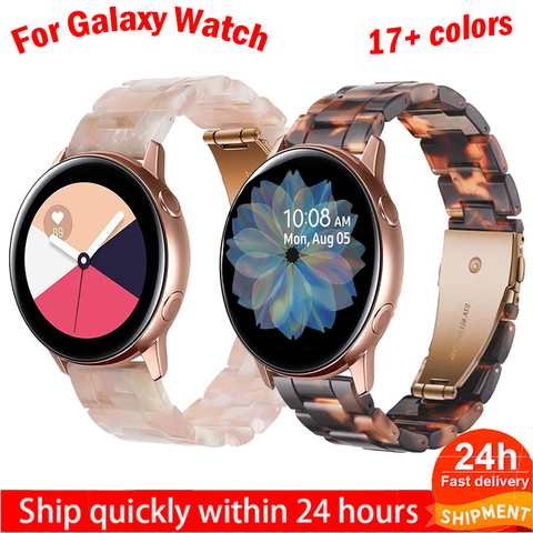 Correa para samsung galaxy watch 3 46mm active 2 40 44mm 20mm 22mm reemplazo de correa de reloj de resina Gear S3 para huawei gt2 Watch ► Foto 1/6