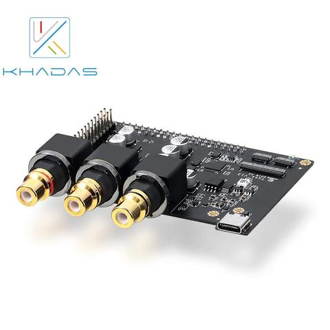 Placa de control de tonos Khadas ES9038Q2M USB DAC hi-res Placa de desarrollo de Audio con XMOS XU208-128-QF48 ► Foto 1/5