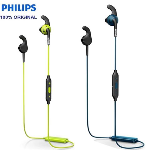 Philips-auriculares inalámbricos SHQ6500 con Bluetooth, cascos impermeables de graves con micrófono para Iphone X ► Foto 1/1