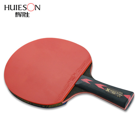 2 unids/lote raqueta de tenis de mesa de carbono con mango corto de Ping Pong raqueta con funda ► Foto 1/4