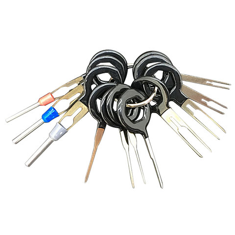 11 unids/set herramientas de extracción de Terminal coche eléctrico pinza de presión para cables Kit Extractor de clavijas coche herramienta manual de reparación conjunto macho clave CY982 ► Foto 1/6