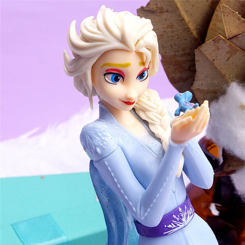 Disney-figuras de acción de Frozen, Elsa, Princesa, 21cm, PVC, modelos de decoración, muñecos, juguetes para niños, regalo de Año Nuevo ► Foto 1/6