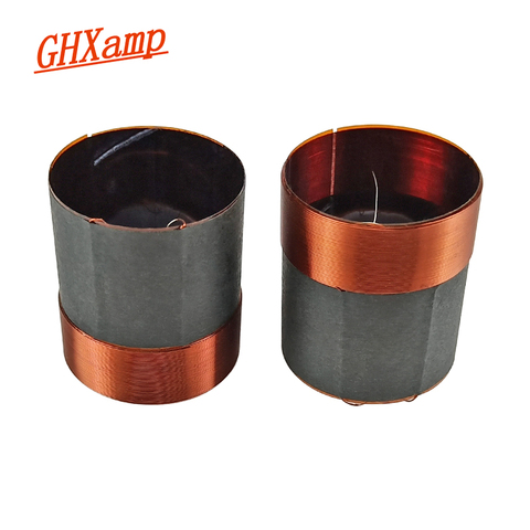 GHXAMP 25,5mm 4ohm bajo Bobina de voz altavoces Woofer piezas de reparación 25 Core de alta potencia negro de aluminio alambre de cobre redondo 2 uds ► Foto 1/6