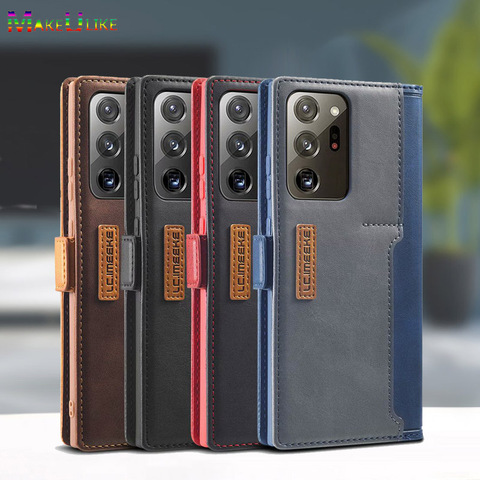 Funda con tapa para Samsung Galaxy Note 20 Ultra, Funda de cuero para teléfono Samsung Note 20 Ultra Note 9 10 Plus ► Foto 1/6