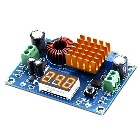 Módulo de refuerzo de CC 3V-35V a cc 5V-45V, voltímetro Digital, módulo de aumento de DC-DC, módulo de convertidor de potencia 5A, potencia ajustable para voltaje ► Foto 1/5