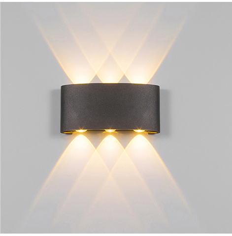 Lámparas LED de pared para exteriores, lámparas de pared de estilo nórdico moderno, impermeable, para sala de estar, porche y jardín, AC90-260V, 2W, 4W, 6W, 8W ► Foto 1/4