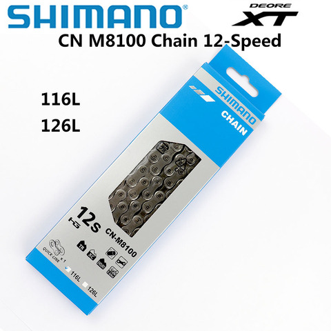 SHIMANO-cadena para bicicleta de montaña Deoer XT CN M8100, 12 velocidades, 116L, 126L, CN-M8100, MTB, 12S ► Foto 1/3