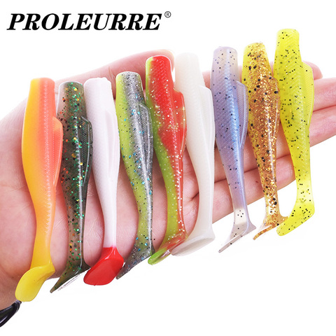 Wobbler-SEÑUELOS blandos flotantes de silicona, cebo Artificial elástico de 8,5 cm, 9g, cebo para pececillos, Lucio, Swimbaits, anzuelo, aparejos, 6 unids/lote ► Foto 1/6