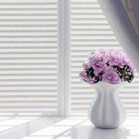 Transparente mate rayas PVC auto-vidrio adhesivo pegatina calcomanía de la ventana de la puerta de vidrio esmerilado pegatinas de pared de privacidad película habitaciones ► Foto 1/6