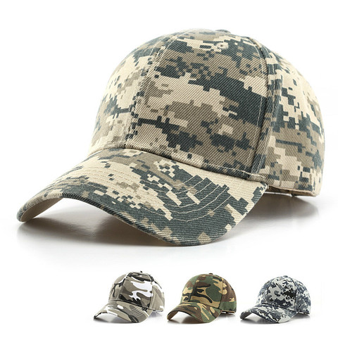 Gorra de béisbol Digital para hombre y mujer, gorro de camuflaje táctico del ejército, Snapback de caza de jungla para exteriores, sombrero de papá y hueso ► Foto 1/6