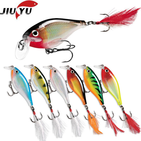 Uds pececillo con láser de señuelo de pesca 85MM 12,3G pesca ganchos pescado wobbler aparejos crankbait artificial cebo duro japonés swimbait ► Foto 1/6