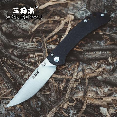 SANRENMU-cuchillo plegable de bolsillo 9165 SRM, 12C27, acero, caza táctica, supervivencia, rescate, acampada al aire libre, Mini herramienta EDC CS GO ► Foto 1/6