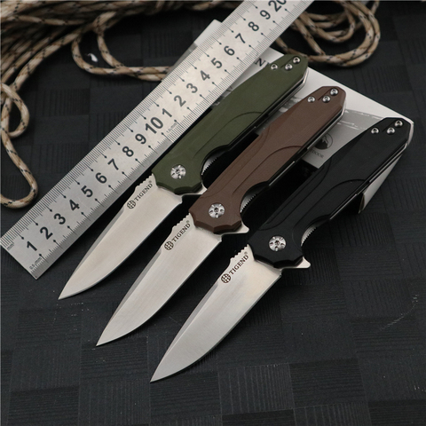 TIGEND cuchillo CF1818 bolsillo Cuchillos plegables D2 de hoja G10 manejar 3 colores para EDC acampada para exterior pesca cazador de defensa ► Foto 1/1