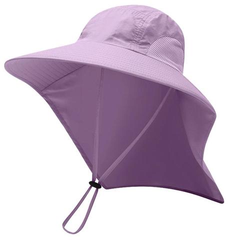 Unisex tapa de protección UV de verano al aire libre pesca escalada sombrero para el sol con cuello solapa de protección gorra para el sol sombrero de sol ► Foto 1/6