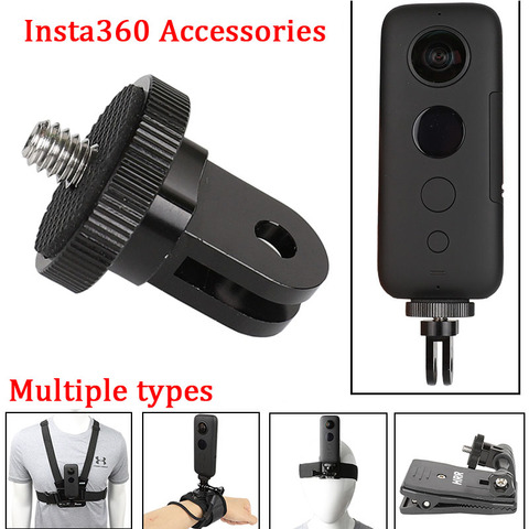 Accesorios para Insta360 uno X X2 cámara panorámica tornillo adaptador bicicleta Clip de soporte para montura Selfie palo funda con correa ► Foto 1/6