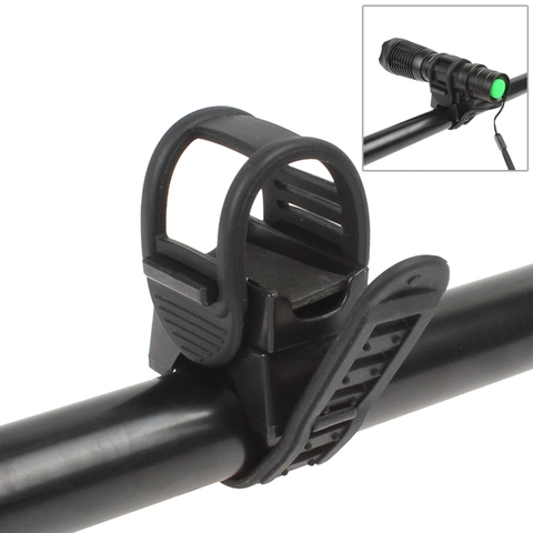 Universal bicicleta linterna soporte 360 grados ajustable correas de goma bicicleta linterna LED linterna de pinza de soporte ► Foto 1/6