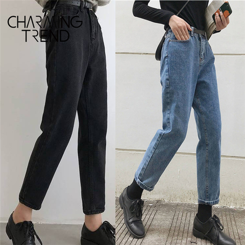 Pantalones vaqueros Vintage para mujer, pantalón de cintura alta