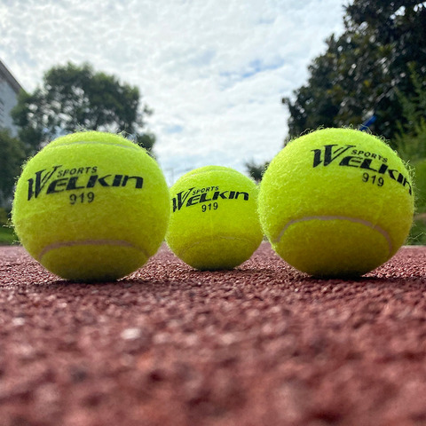 WELKIN-pelota de tenis de entrenamiento profesional, pelota de tenis de goma de alta calidad, para familia, amigos, principiantes, Club Escolar, 1 Uds. ► Foto 1/6