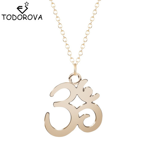 Todorova indio antiguo collar OHM hindú budista AUM OM colgante collares para las mujeres Yoga de hinduismo joyería India ► Foto 1/6