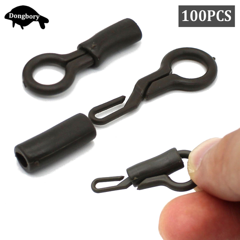 Clips de plomo con mangas de silicona para aparejos de carpa, Conector de bloqueo de pesca, manga de peso de plomo para convertir aparejos de carpa, 100 Uds. ► Foto 1/6