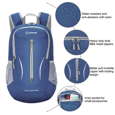 ZOMAKE-mochila ligera de 25L para hombre y mujer, morral de viaje pequeño resistente al agua para senderismo ► Foto 1/6