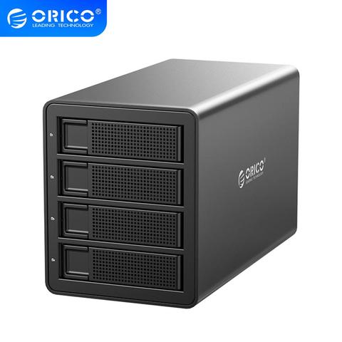 ORICO 35 Series 4 bay 3,5 ''USB3.0 a SATA con RAID HDD estación de acoplamiento HDD 150W adaptador de corriente interno Funda de disco duro ► Foto 1/6