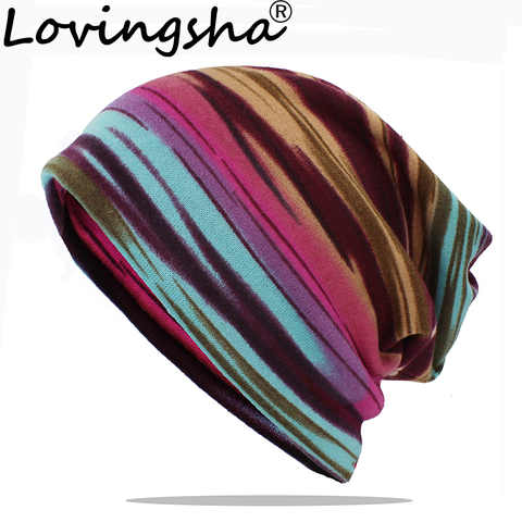 LOVINGSHA-gorro de otoño-invierno multifunción para mujer, gorros finos para adolescentes, bufanda Vintage, HT180 ► Foto 1/6