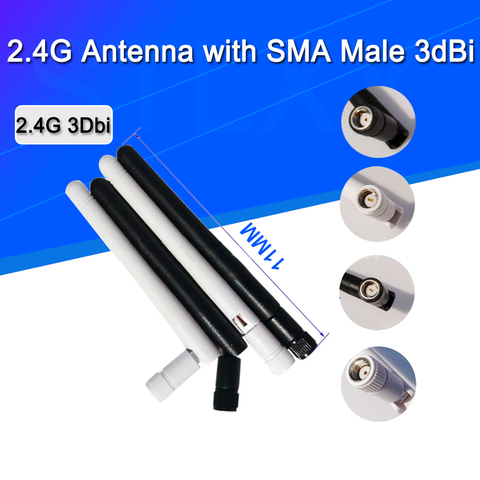 Antena WIFI 2,4 GHz 3dBi Omni con conector RP SMA macho/hembra para enrutador inalámbrico, precio al por mayor, antena WI-FI ► Foto 1/6