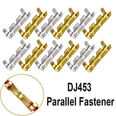 100 Uds DJ453 doble forma de U Terminal paralelo Tab frío insertos conectores Terminal frío dientes pequeños Terminal de Fascia, 0,5-1.5mm2 ► Foto 1/6