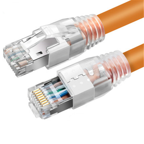 Gato 8 Cable de Ethernet Cable de red rj 45 8p8c 40Gbps 2000Mhz Cat8 Lan Cable 1M 2M 3M 5M 8M 10M 4 pares trenzados Cable de parche ► Foto 1/6