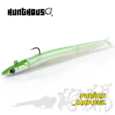 HUNTHOUSE-señuelo suave de pececillo negro, anzuelo con cabeza de anzuelo, 115MM/9G, fácil de combinar, doble color, pesca de lubina GT ► Foto 1/6