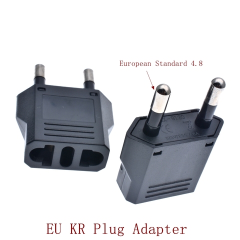 Adaptador de enchufe europeo KR, convertidor de enchufe eléctrico de Japón, China, EE. UU. A Adaptador De Corriente De Viaje de la UE, toma de cargador, salida de CA ► Foto 1/6