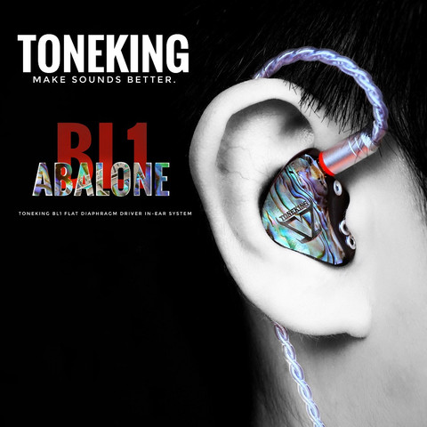 TONEKING BL1 14mm ortodinámico Planar de unidad en la oreja los Auriculares auriculares HiFi desmontable separar MMCX Cable de auriculares ► Foto 1/6